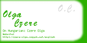 olga czere business card